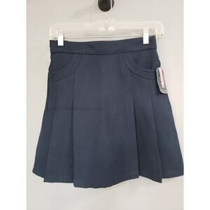 NEW Nautica Girls'‎ Navy School Uniform Stretch Poplin Scooter Size 14 Skort